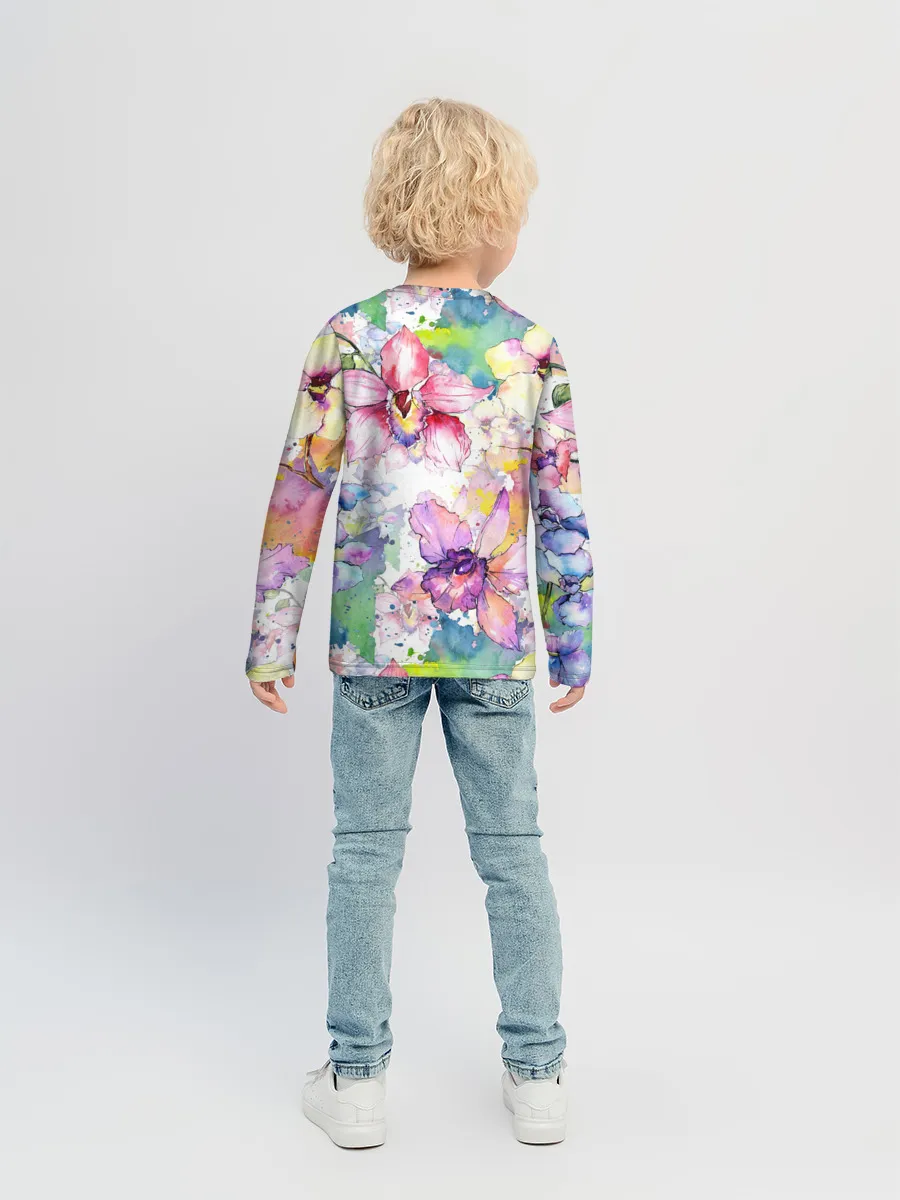 Детский лонгслив / Цветы