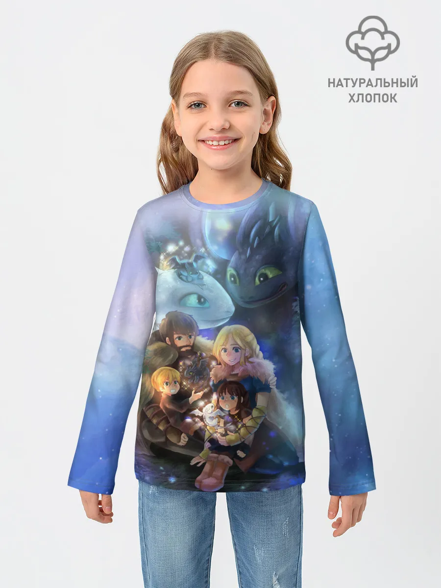 Детский лонгслив / ночная фурия