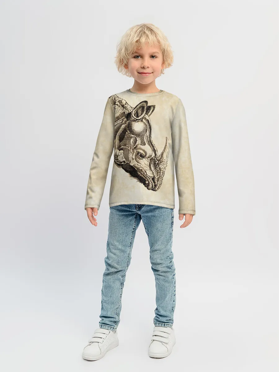 Детский лонгслив / Носорог