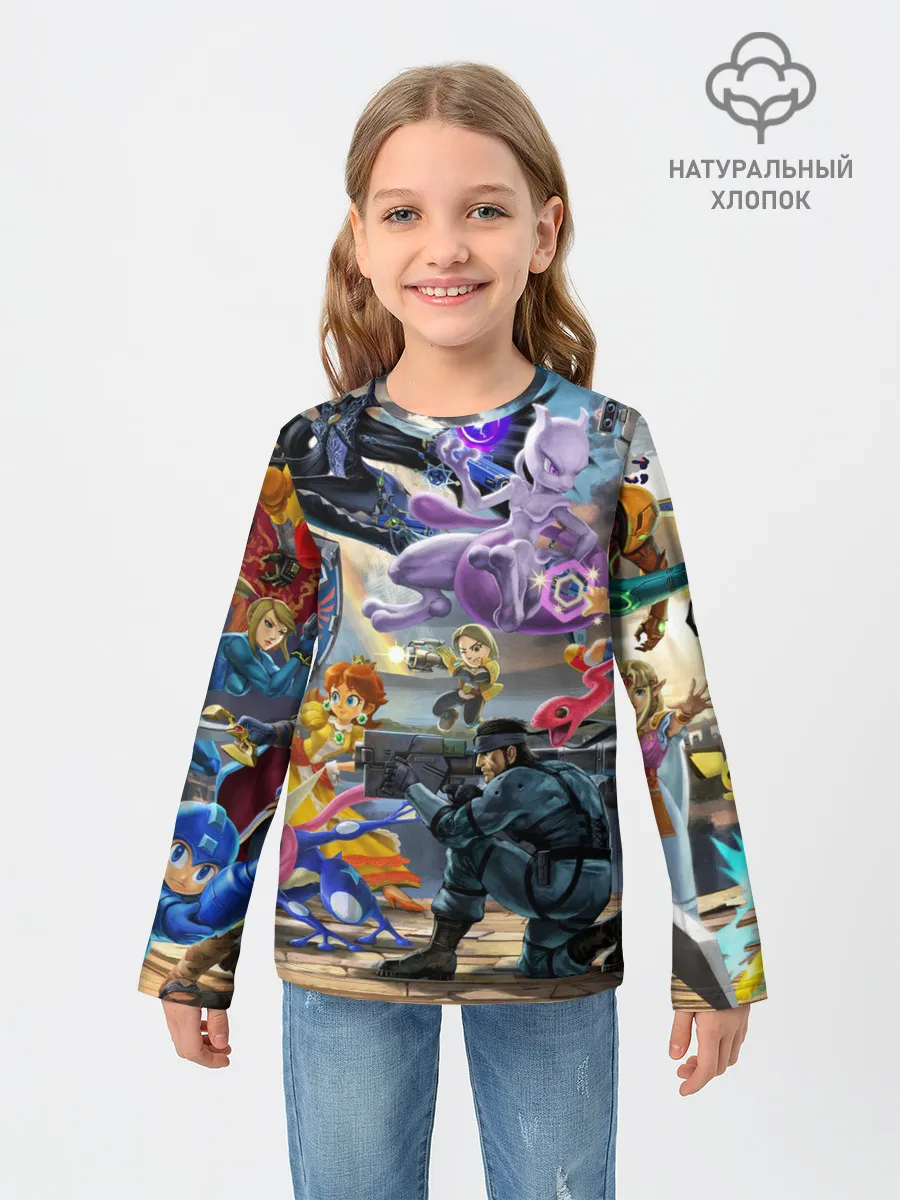 Детский лонгслив / Super Smash Bros ultimate