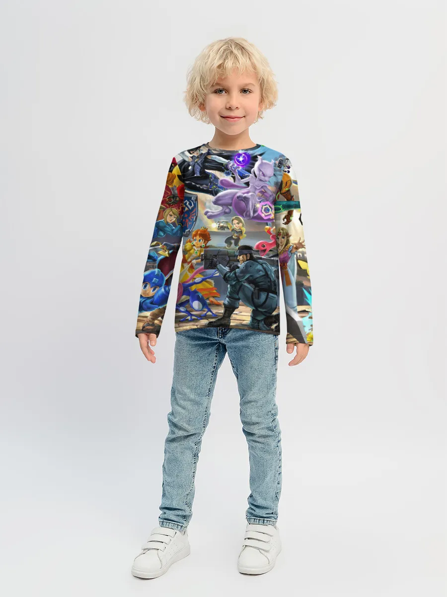 Детский лонгслив / Super Smash Bros ultimate