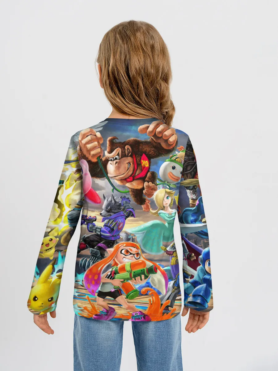 Детский лонгслив / Super Smash Bros ultimate