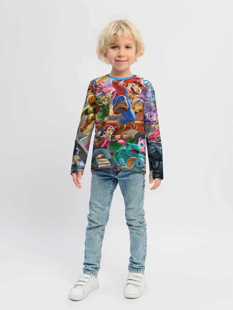 Детский лонгслив / Super Smash Bros ultimate