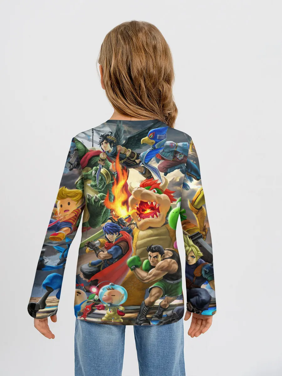 Детский лонгслив / Super Smash Bros ultimate