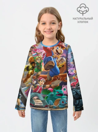 Детский лонгслив / Super Smash Bros ultimate