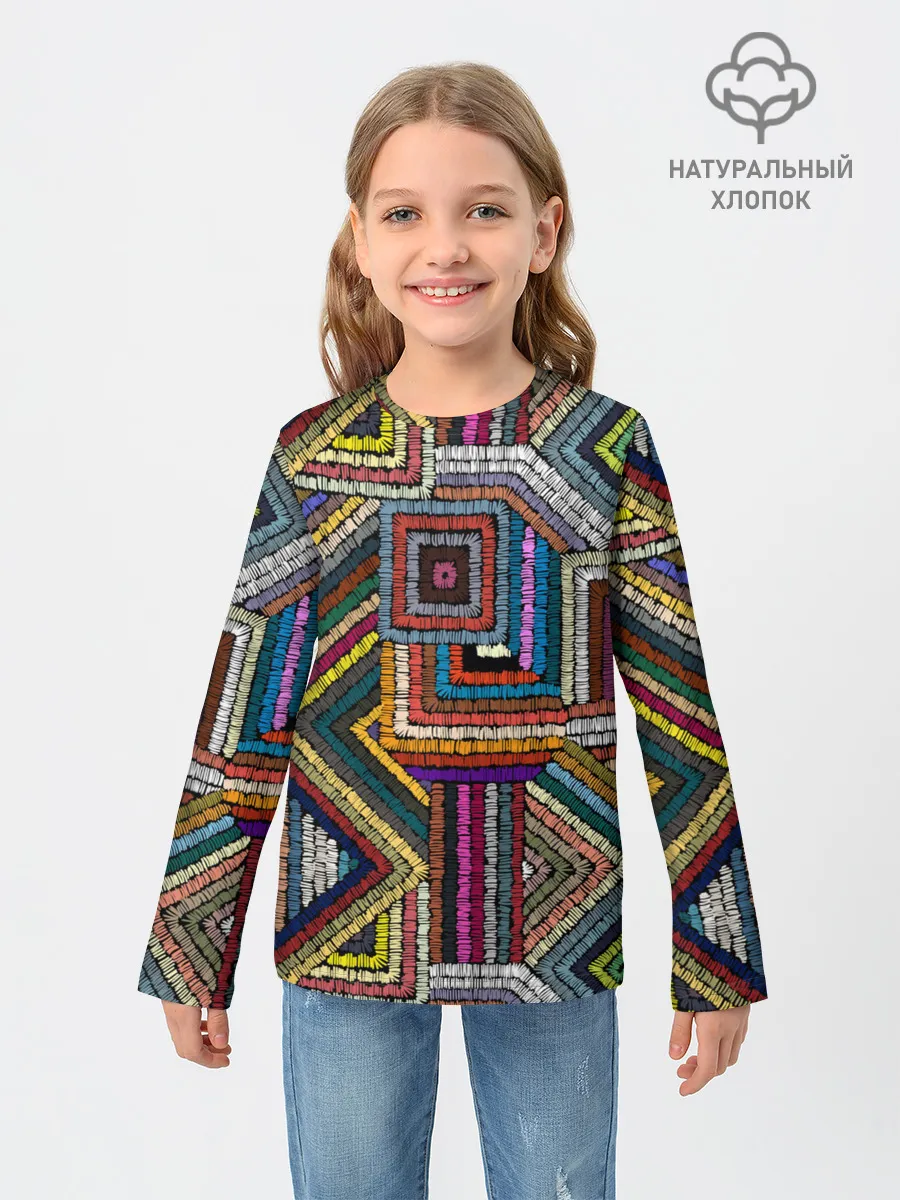 Детский лонгслив / Этнический орнамент
