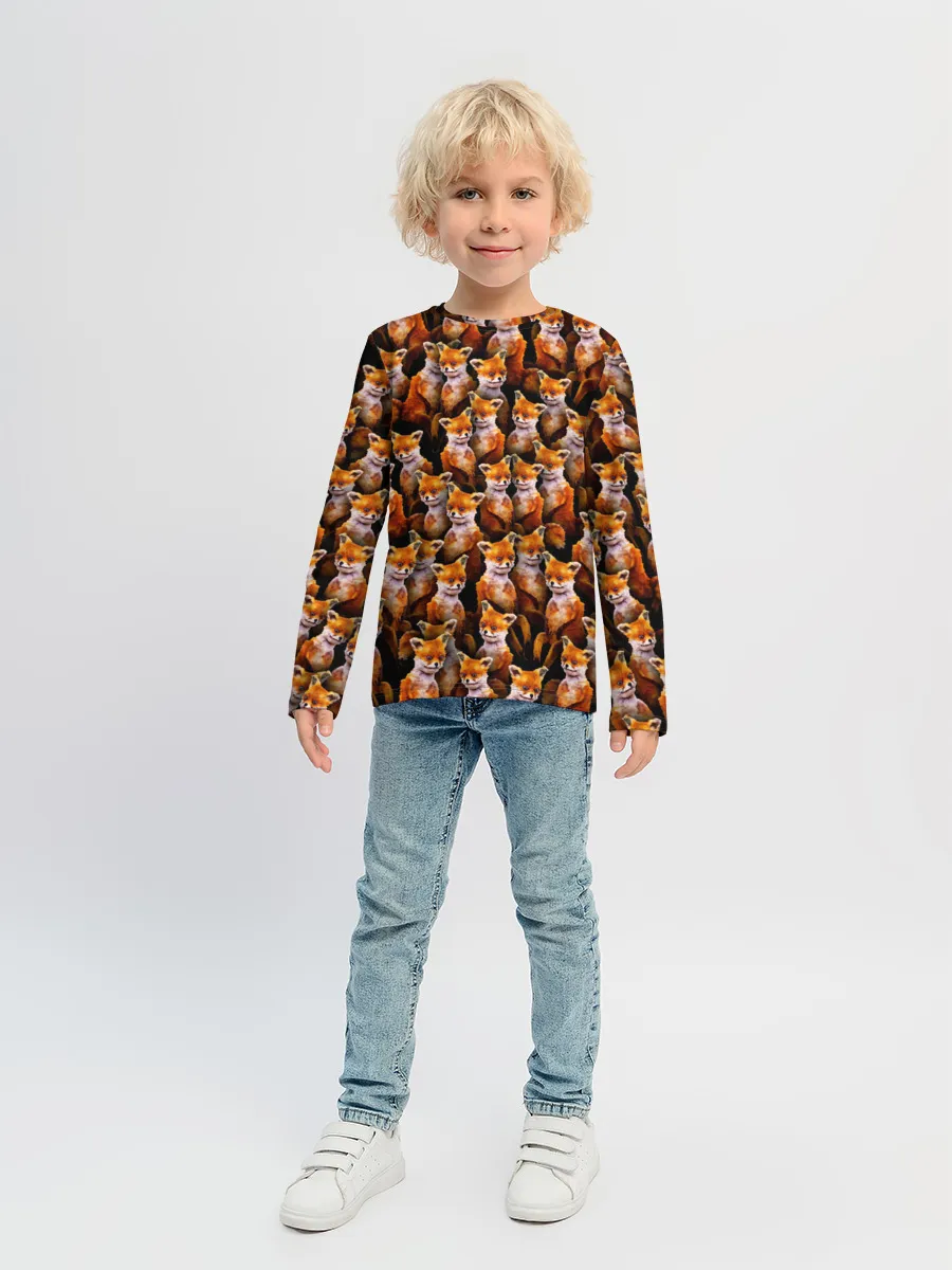 Детский лонгслив / Упоротые лисы