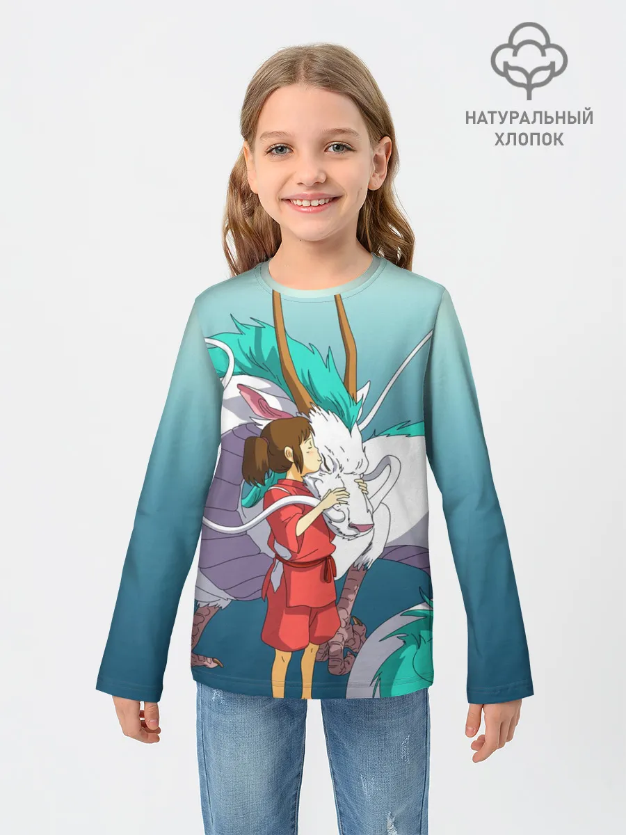 Детский лонгслив / Тихиро целует Хаку