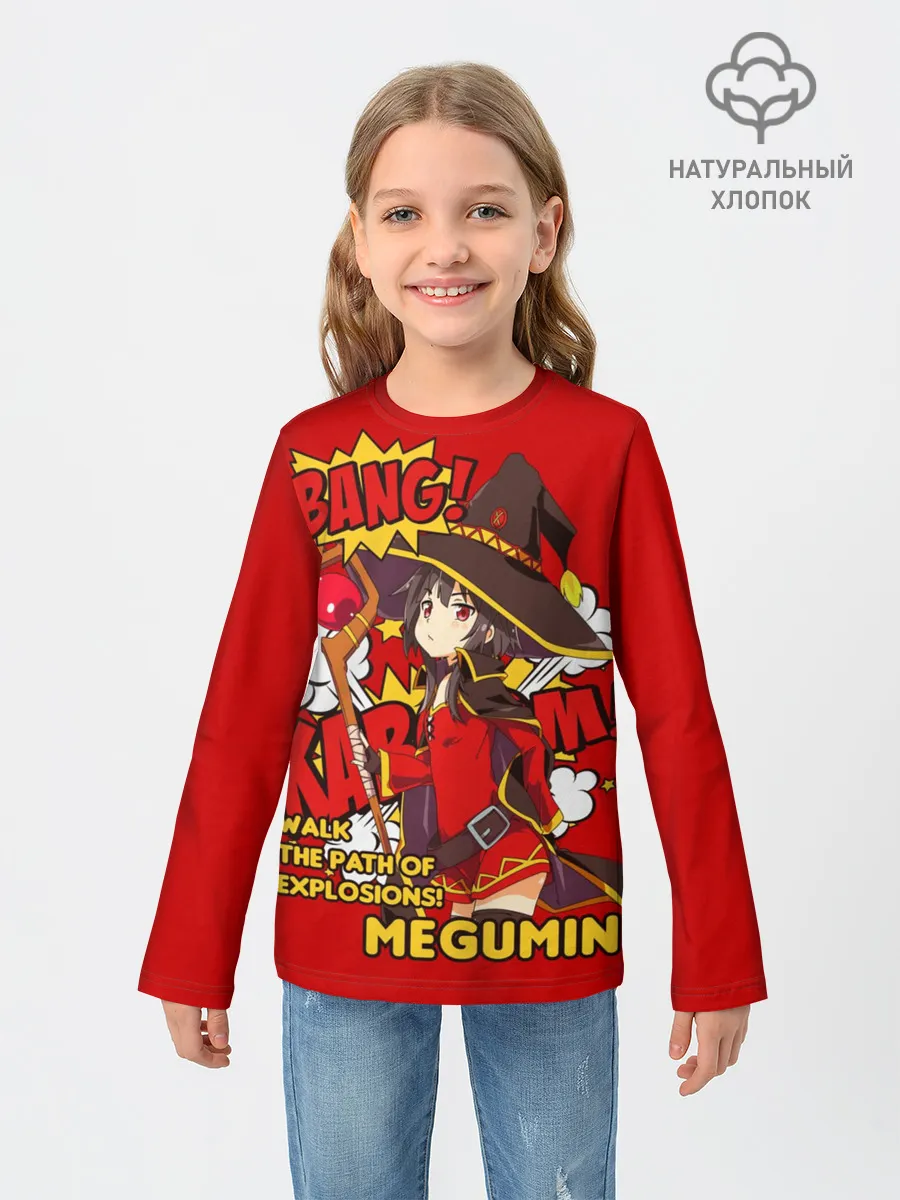 Детский лонгслив / KonoSuba. Мегумин текст