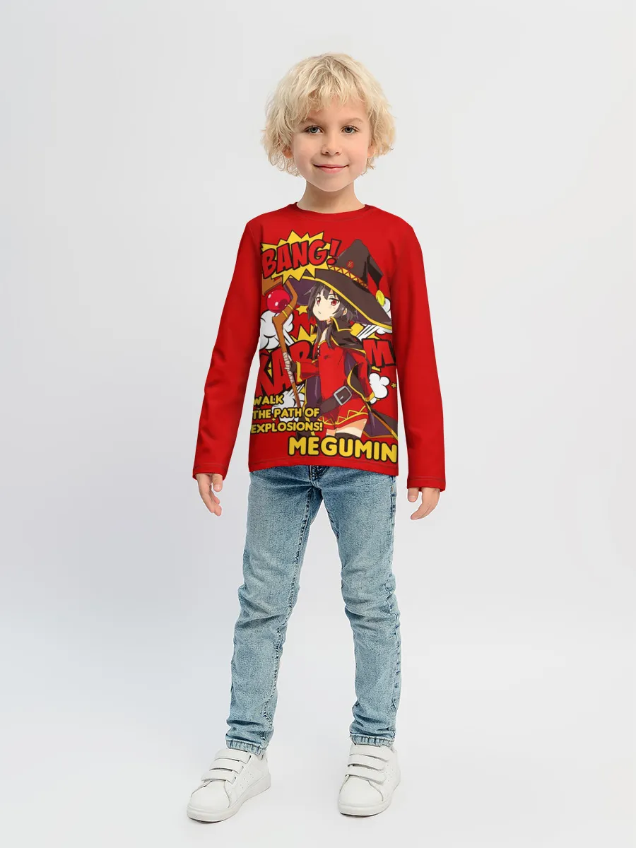 Детский лонгслив / KonoSuba. Мегумин текст