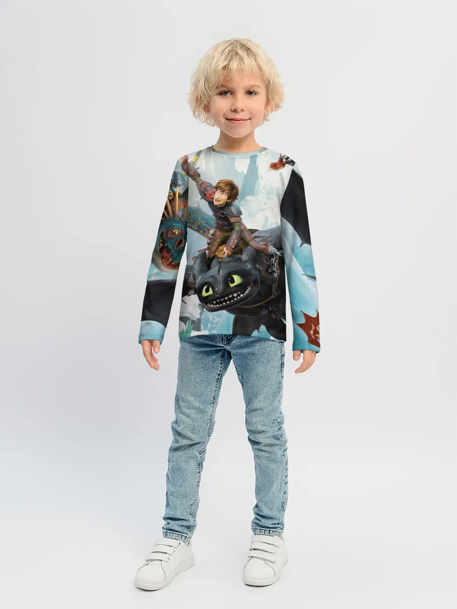 Детский лонгслив / Как приручить дракона