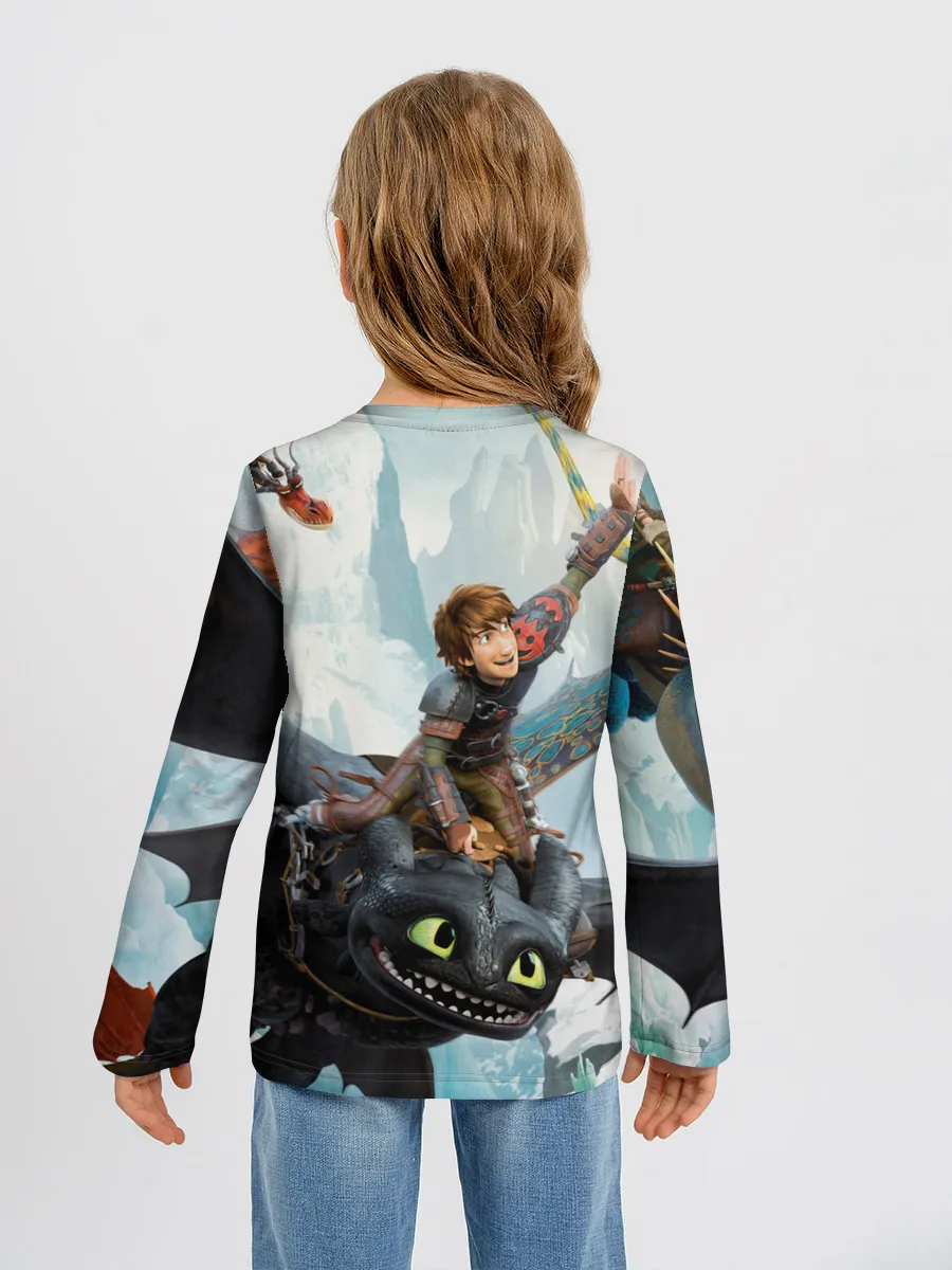 Детский лонгслив / Как приручить дракона