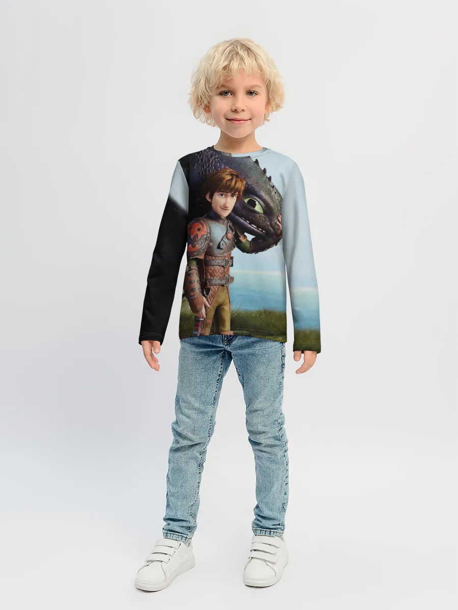 Детский лонгслив / Как приручить дракона