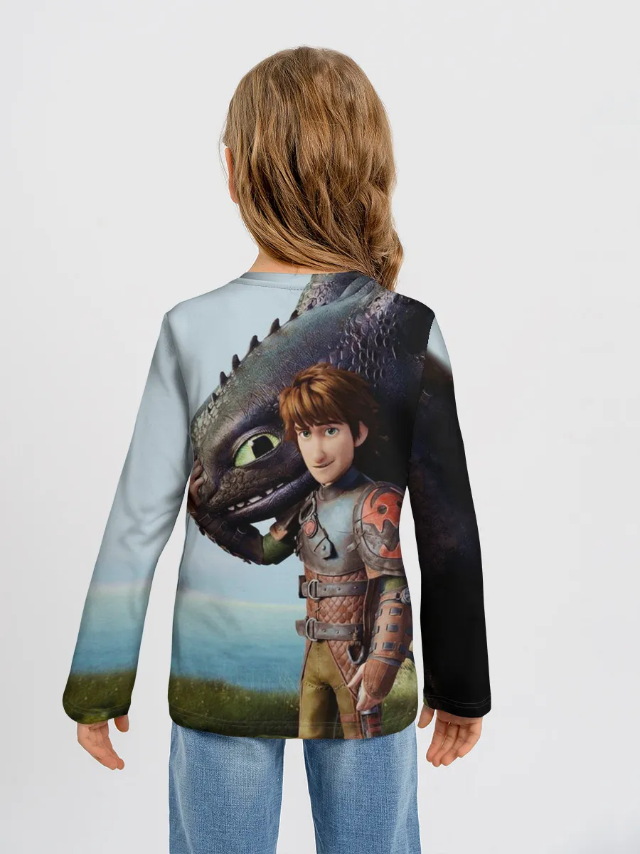 Детский лонгслив / Как приручить дракона