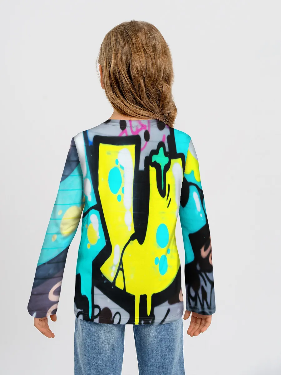 Детский лонгслив / Кислотный арт