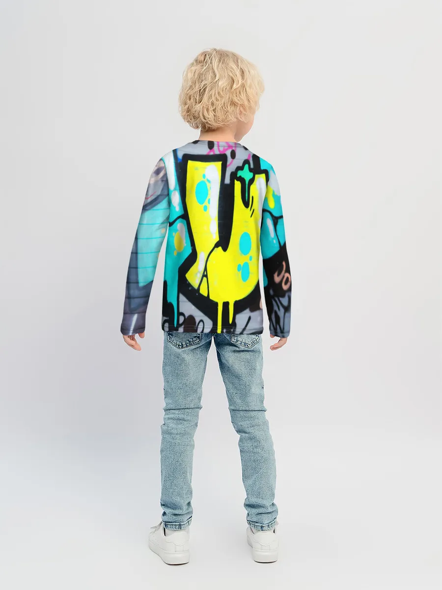 Детский лонгслив / Кислотный арт