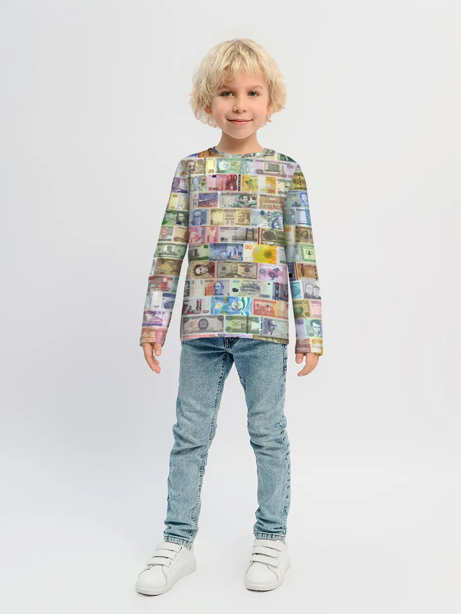 Детский лонгслив / Деньги мира