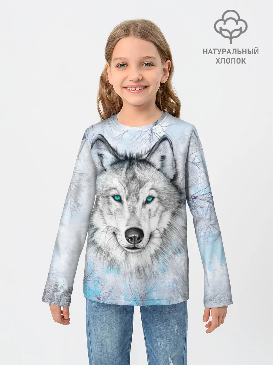 Детский лонгслив / Волк