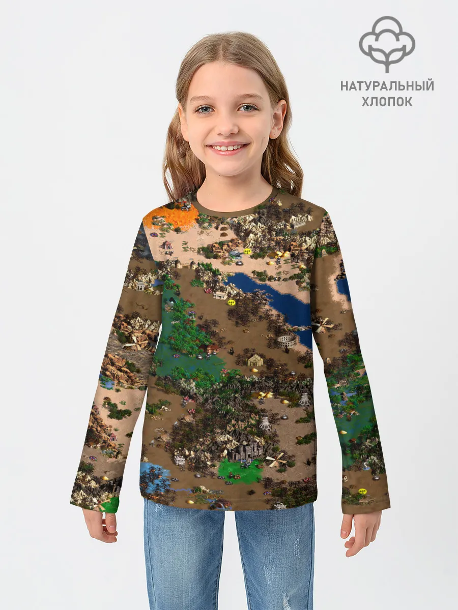 Детский лонгслив / Heroes style HD