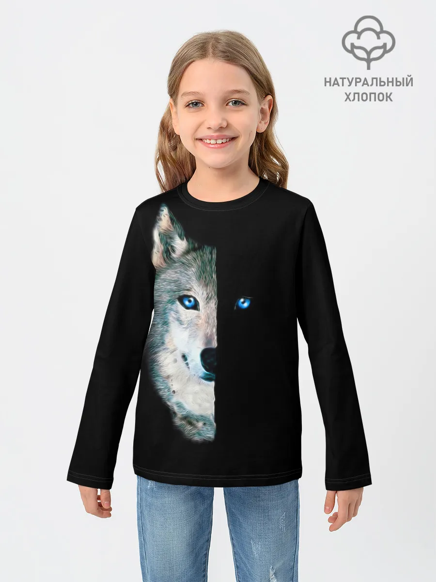 Детский лонгслив / Волк
