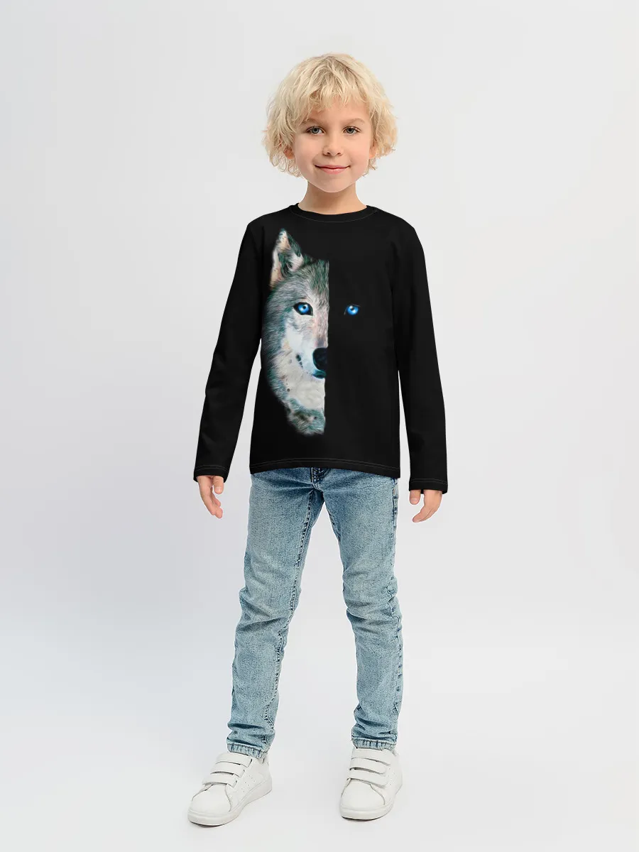 Детский лонгслив / Волк