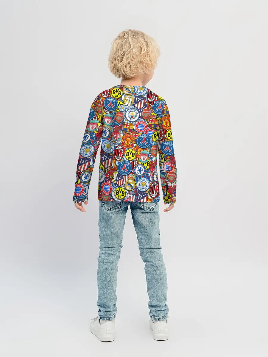 Детский лонгслив / ЛОГОТИПЫ ФУТБОЛЬНЫХ КОМАНД