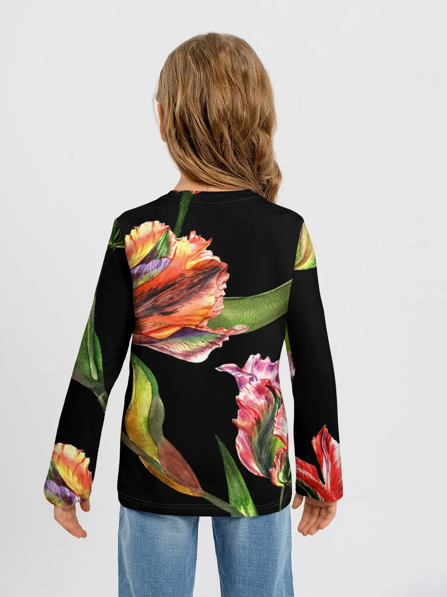 Детский лонгслив / Тюльпан