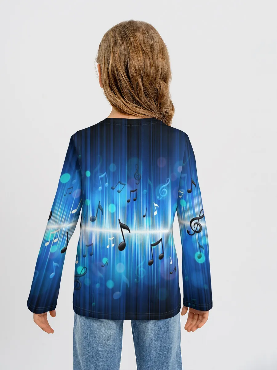 Детский лонгслив / Абстракция музыка