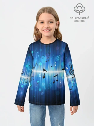 Детский лонгслив / Абстракция музыка
