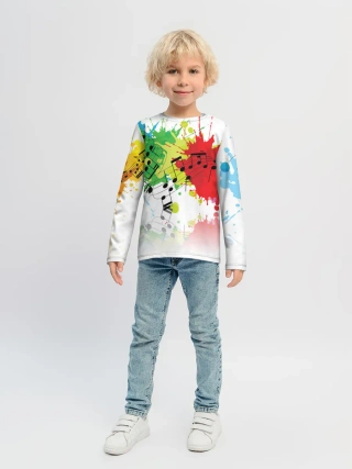 Детский лонгслив / Ноты color