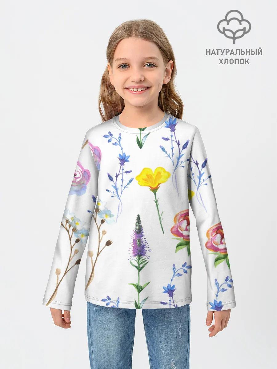 Детский лонгслив / Полевые цветы