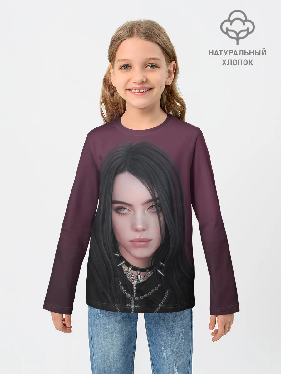Детский лонгслив / Black Eilish