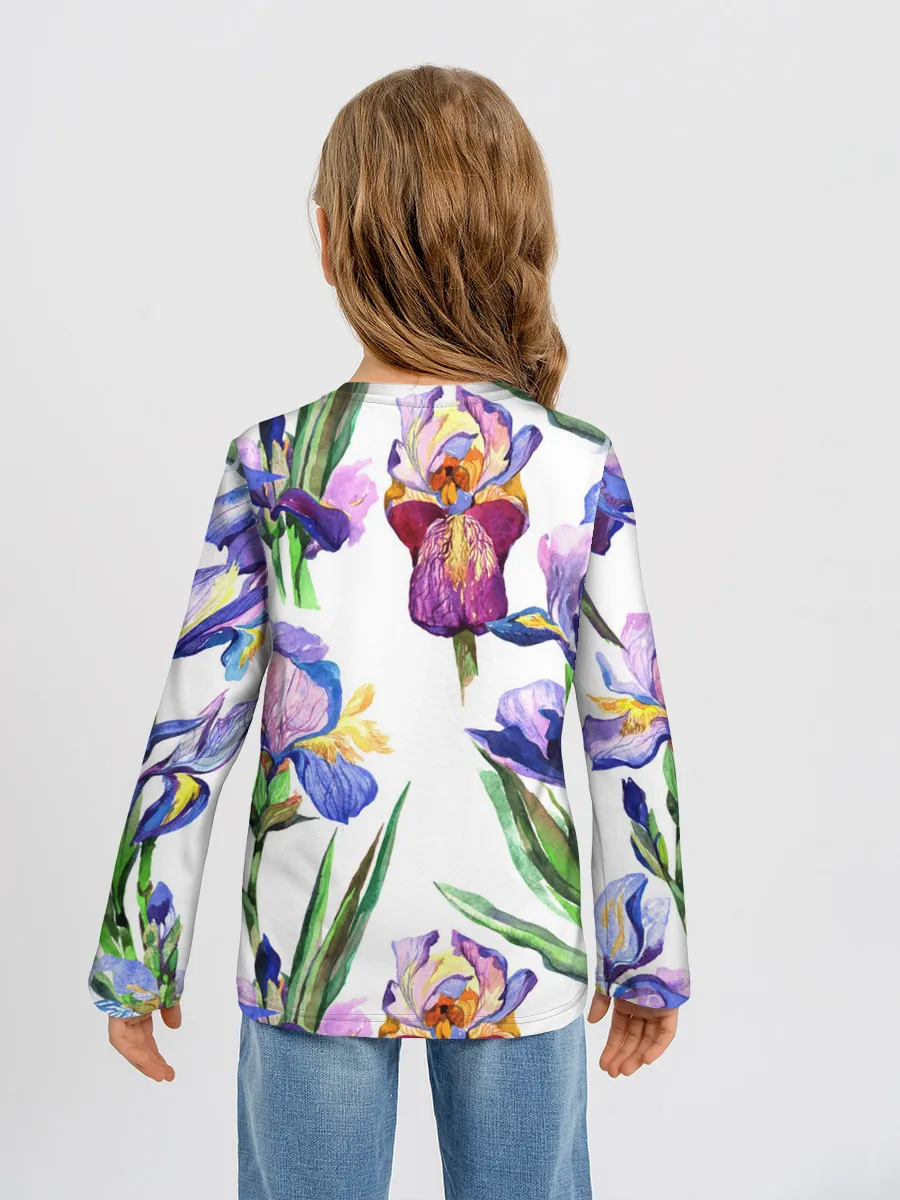 Детский лонгслив / Ирисы