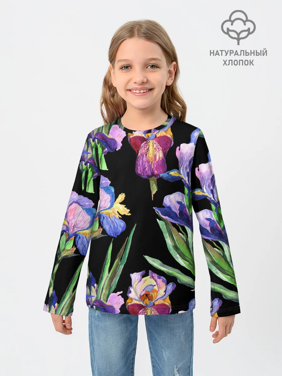 Детский лонгслив / Ирисы