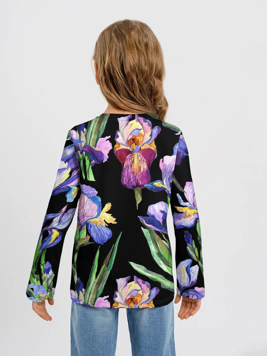 Детский лонгслив / Ирисы