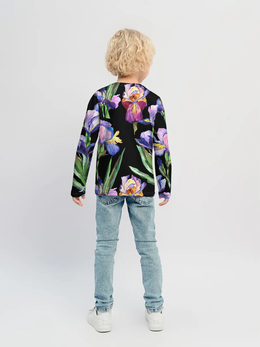 Детский лонгслив / Ирисы