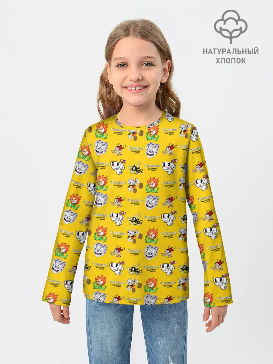 Детский лонгслив / Cuphead