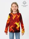 Детский лонгслив / Огненная лава