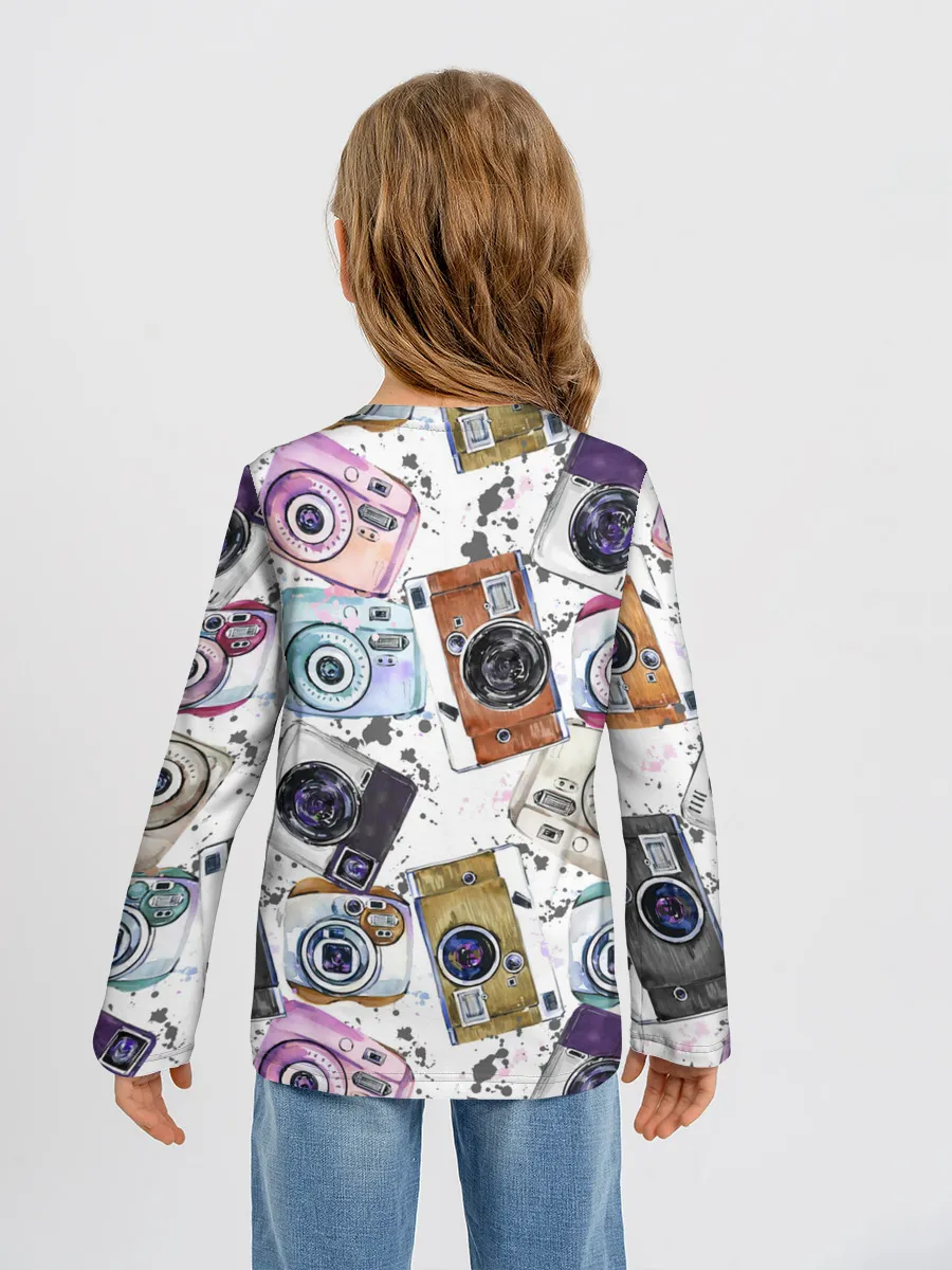 Детский лонгслив / Старинные фотоаппараты