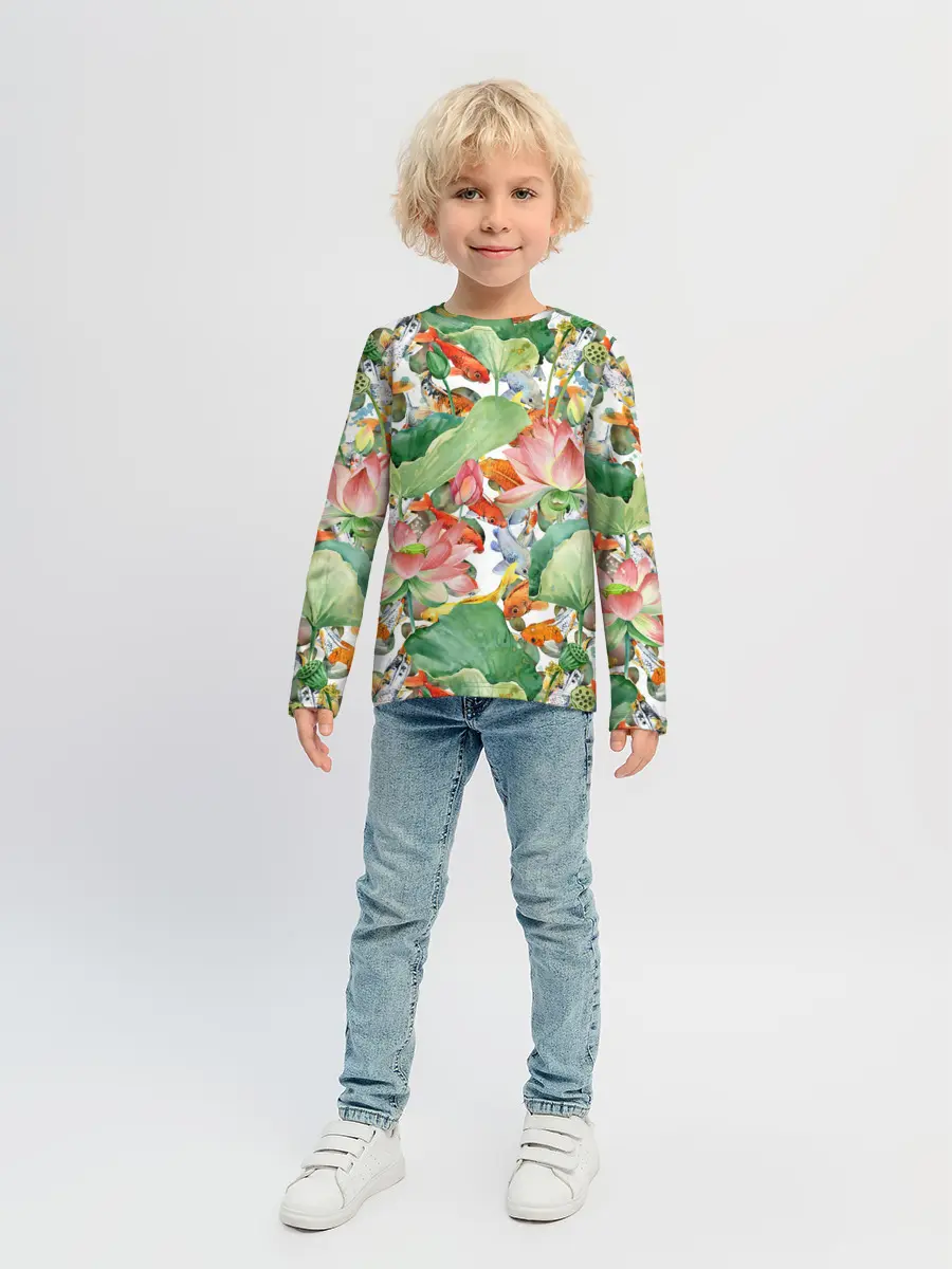 Детский лонгслив / Карпы кои