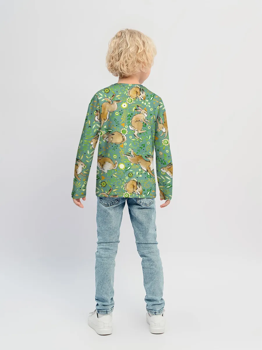 Детский лонгслив / Милые зайчата