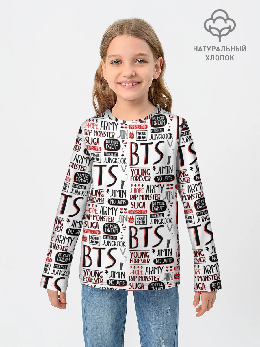 Детский лонгслив / BTS Collage