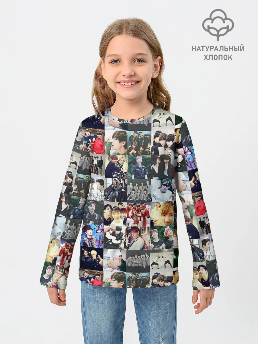 Детский лонгслив / BTS Collage