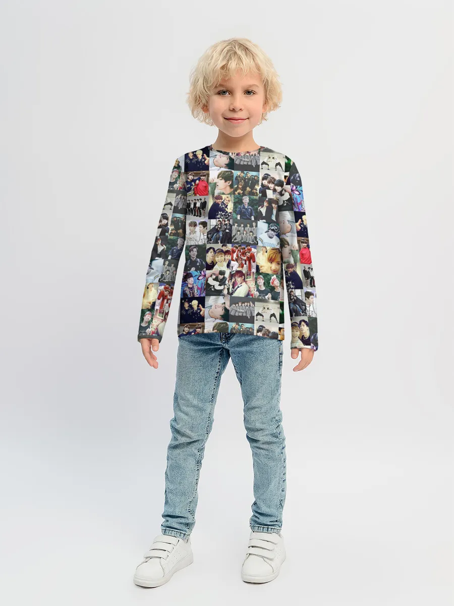 Детский лонгслив / BTS Collage