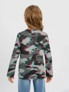 Детский лонгслив / Серый камуфляж