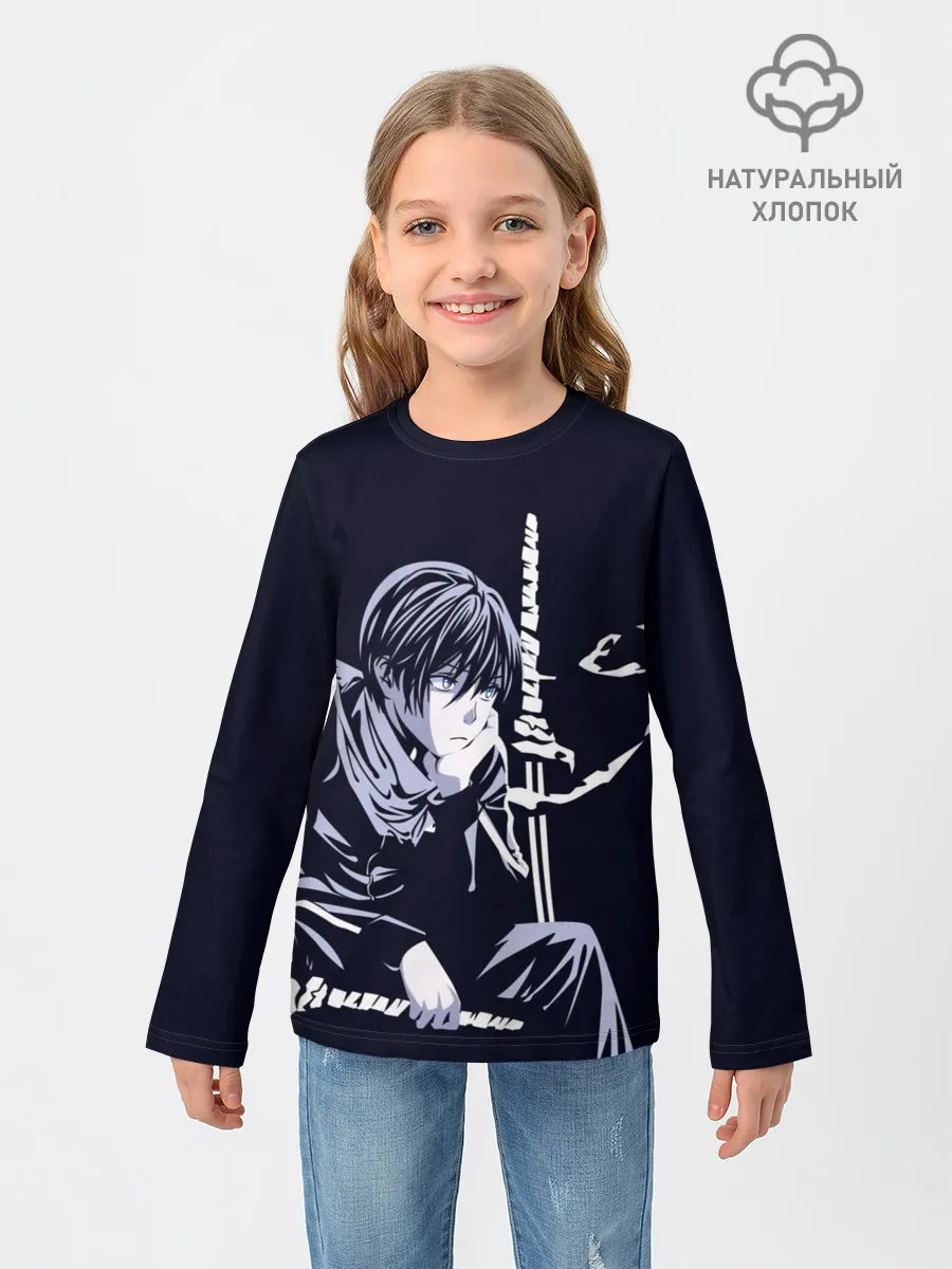 Детский лонгслив / Грустный Ято. Бездомный Бог