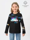 Детский лонгслив / Глитч