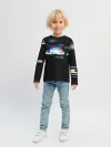 Детский лонгслив / Глитч