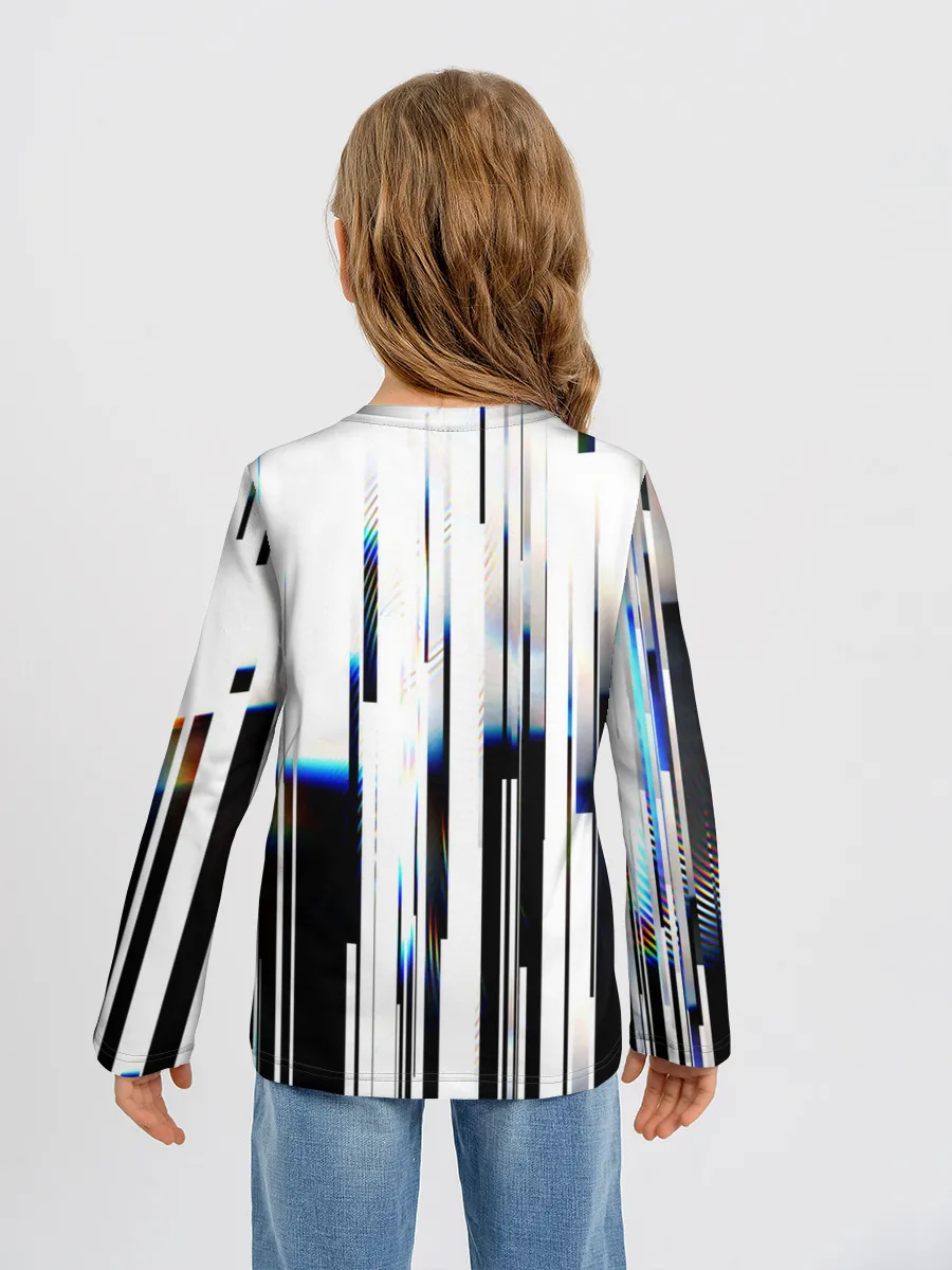 Детский лонгслив / Абстракция Глитч