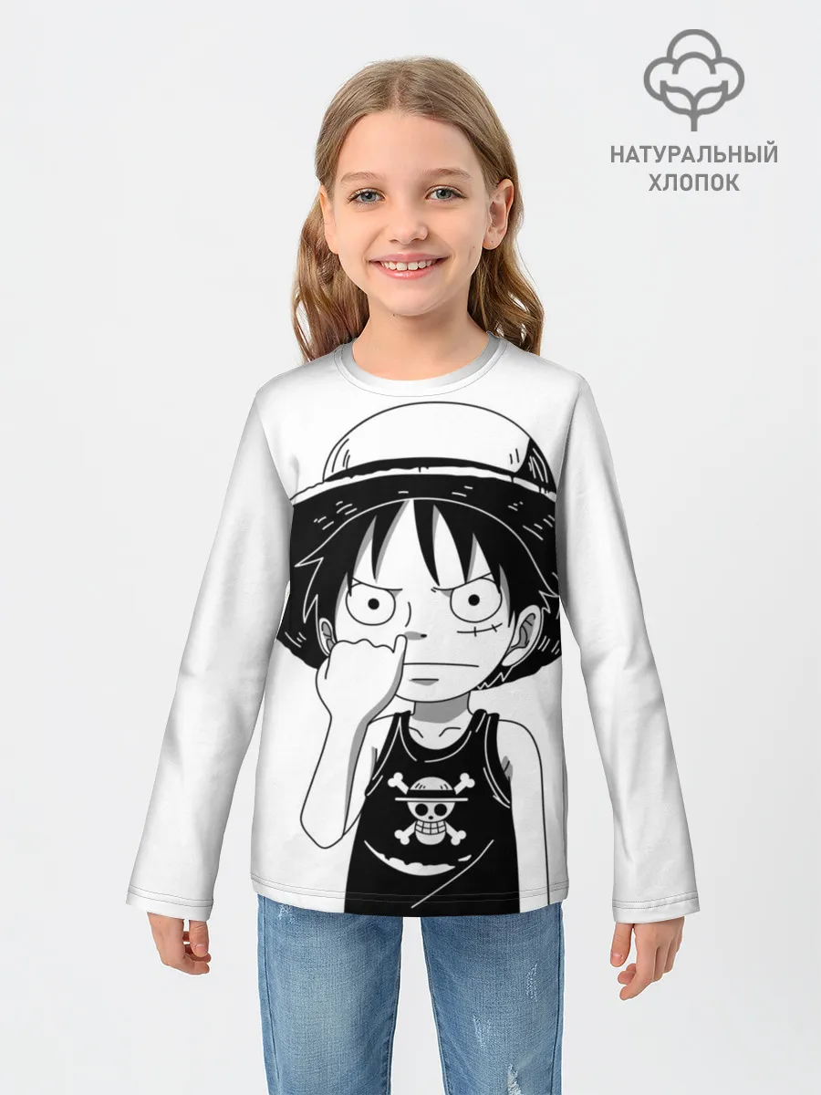 Детский лонгслив / палец в носу One Piece